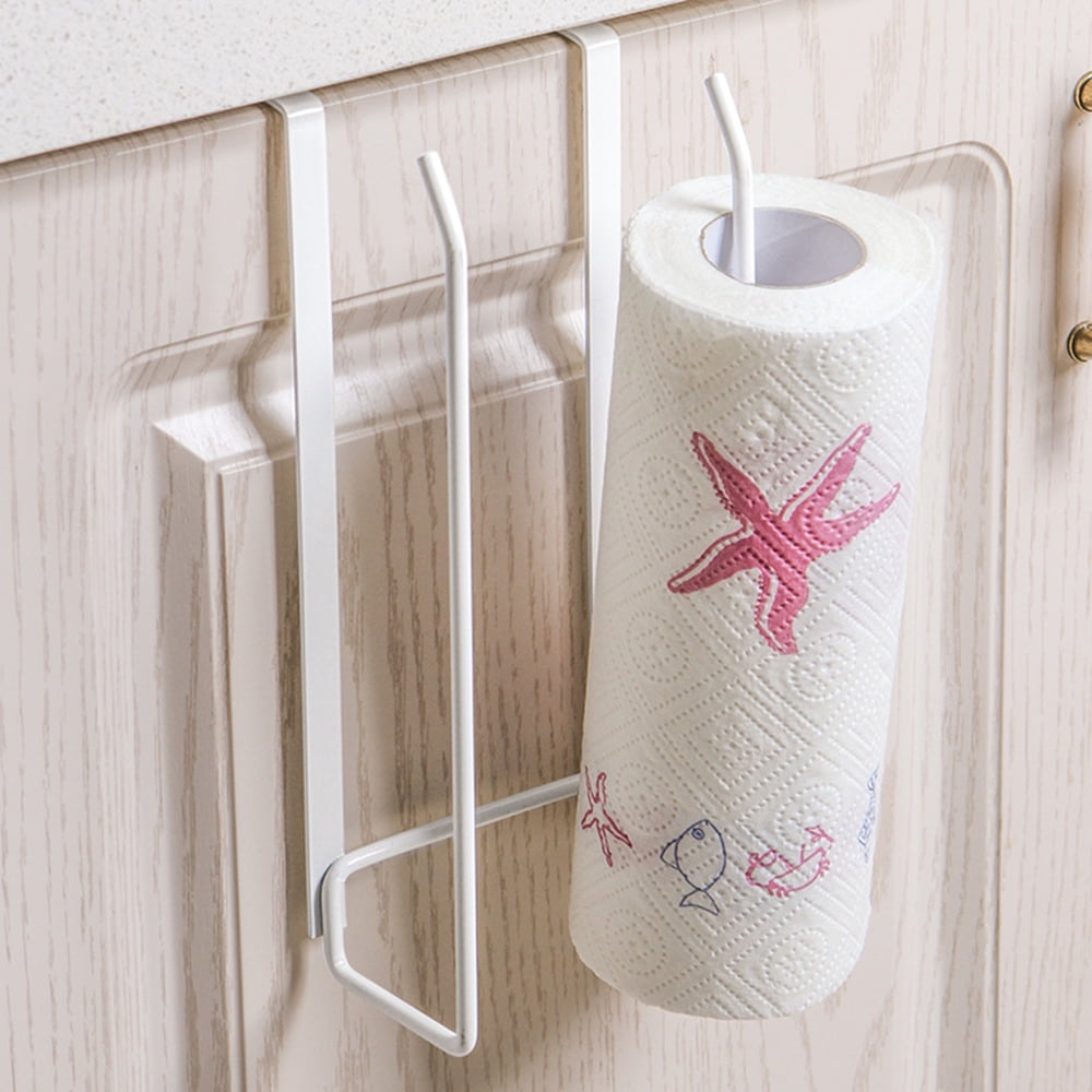 Jeobest Under Cabinet Paper Roll Holder Rack - Cabinet Door Paper Towel