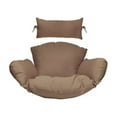 thumbnail image 2 of Island Gale® Hanging Basket Chair Outdoor Front Porch Furniture with Stand and Cushion (White/Beige), 2 of 8
