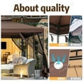 thumbnail image 4 of HOTEEL 10x13ft Metal Patio Gazebo, Outdoor Gazebo Canopy Tent for Backyard with Mosquito Netting, Gazebos Shelter with Steel Frame, Patio Covers for Shade and Rain, Brown, 4 of 8