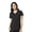 Black, variant on WonderWink Moto Women's 6199 Moto V-Neck Scrub Top Navy 2X-Large