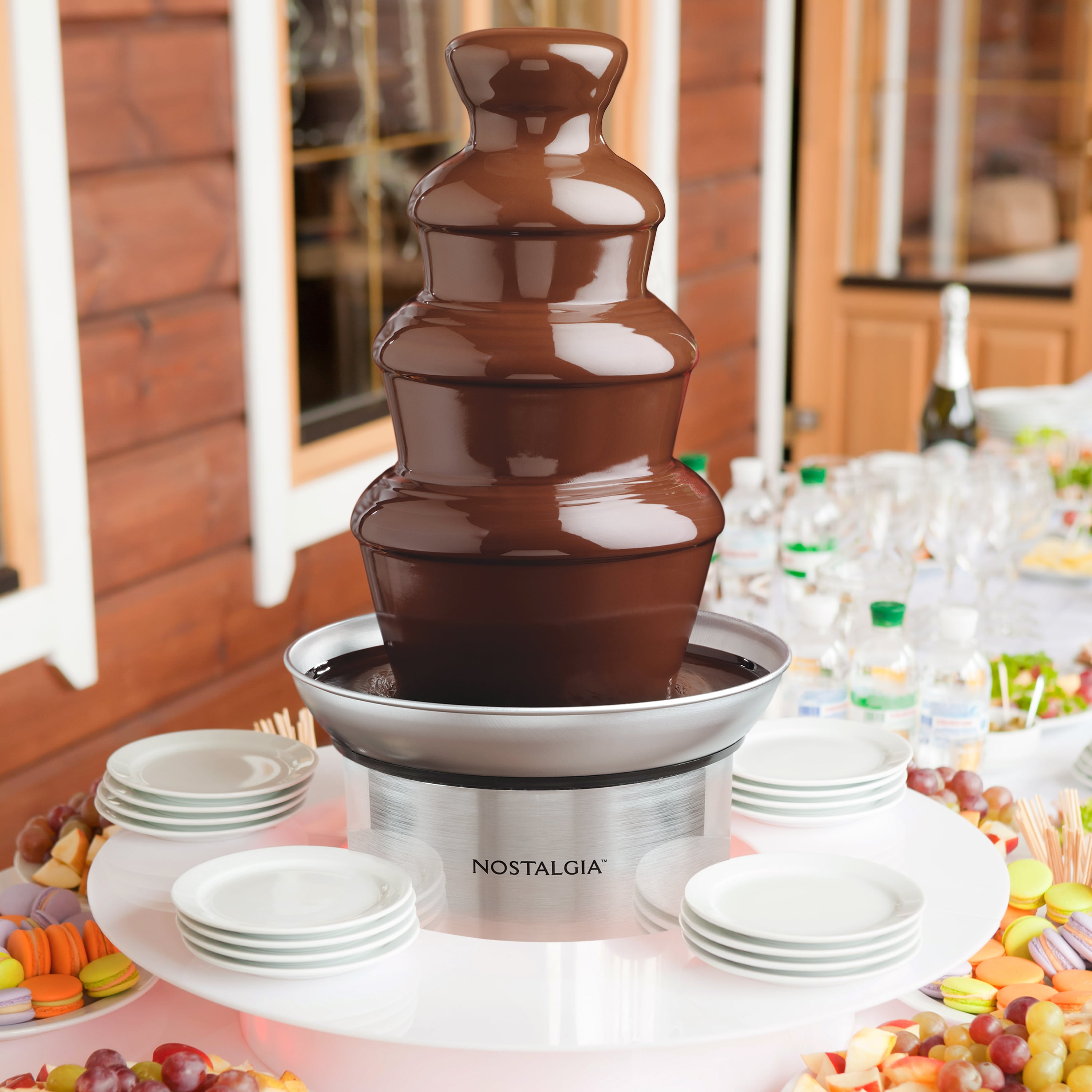 Nostalgia, 4 Tier Chocolate Fondue Fountain, 32 oz, Stainless