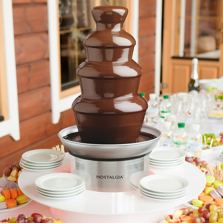 Nostalgia 4 Tier Chocolate Fondue Fountain Electric Fondue Pot 32