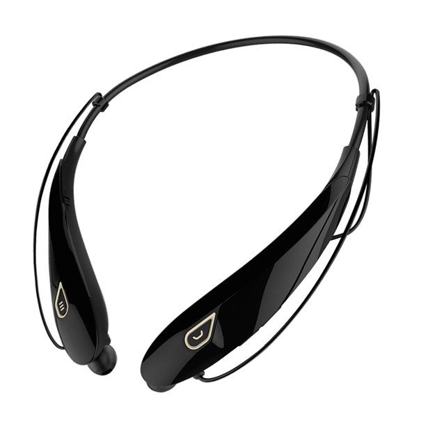 Auricular Banda Para El Cuello Auriculares Magnéticos Auricular Micrófono Negro + + Dorado