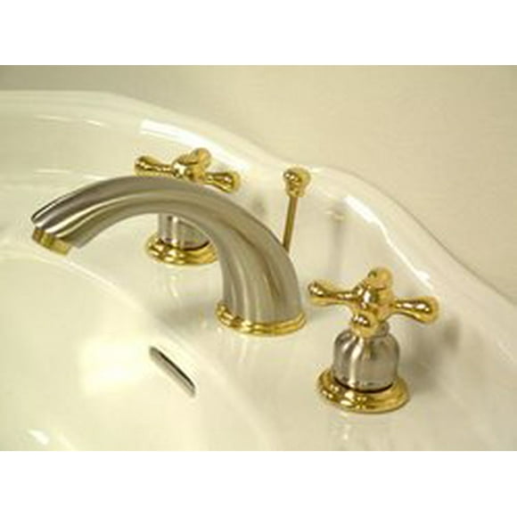 Kingston Brass Victorian Two Handle 8" to 16" Widespread Lavatory Faucet with Retail Pop-up