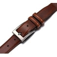 thumbnail image 3 of Mia Marino Men's Genuine Leather with Single Prong Buckle Dress Belt Brown Size 32, 3 of 3