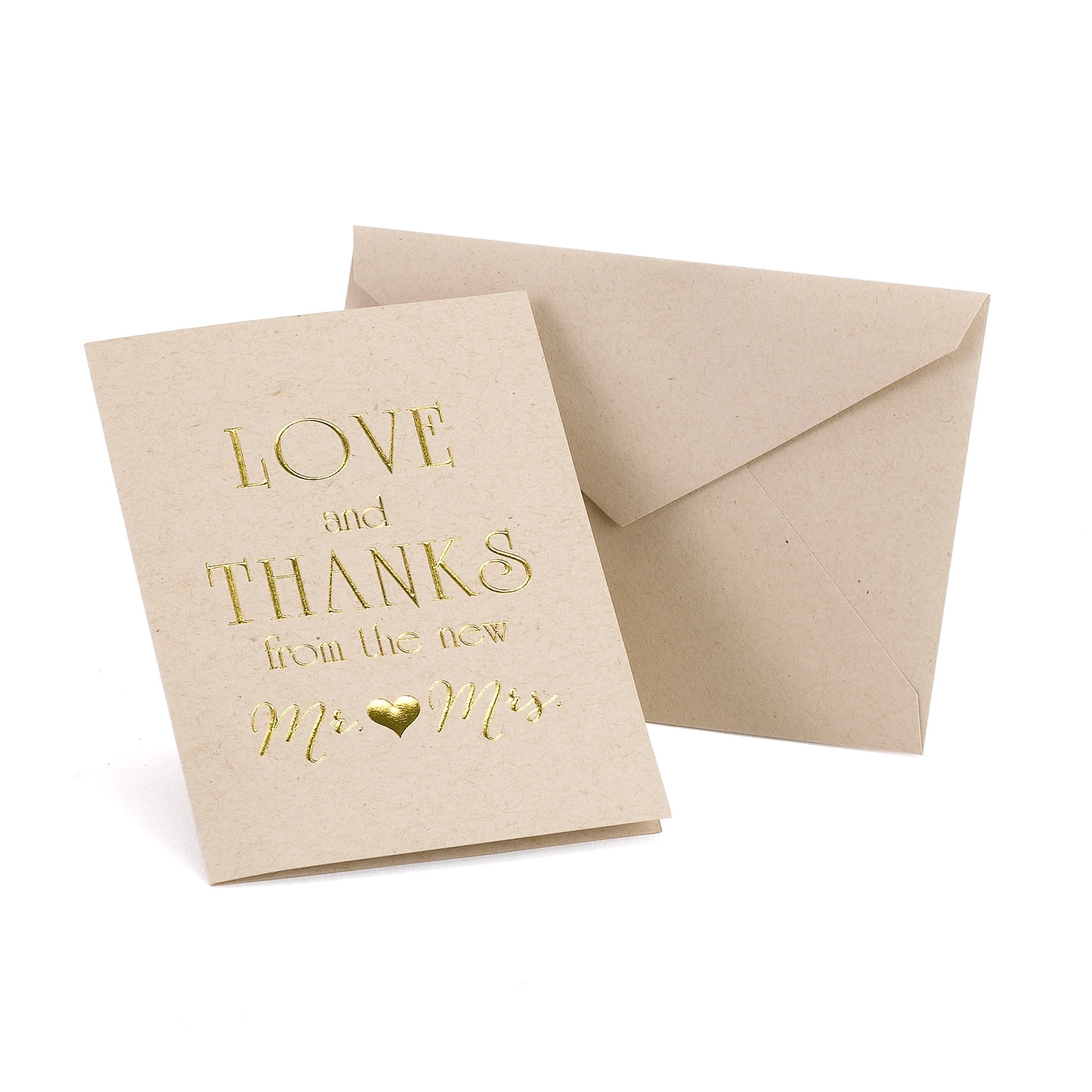 love and thanks wedding thank you cards with envelopes (50)