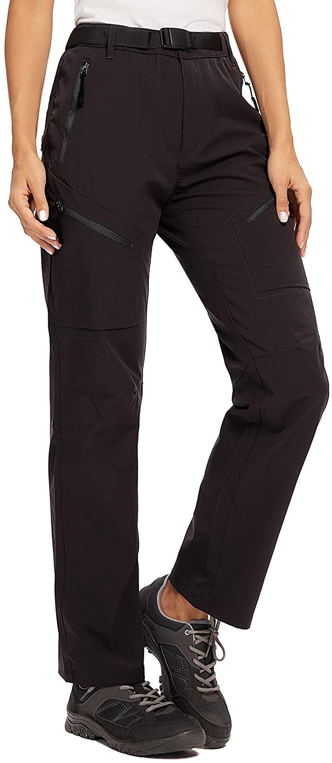 Womens Hiking Cargo Pants Quick Dry Lightweight Water Resistant Joggers Pants Zipper Pockets 