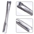 thumbnail image 3 of Stainless SteelIce Tongs for Ice Bucket Ice Cube Serving Tongs with Teeth430material6inches, 3 of 5