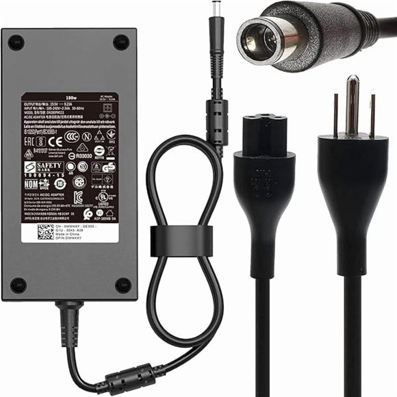 wonima11 180w 19.5V 9.23A AC Laptop Charger Fit for DELL Precision 7510 7520 7530 7540 7550 7560 3530 7730 5530 M4600 M4700 M4800 M6400 M4500 DA180PM111 Laptop Adapter Power Supply Cord