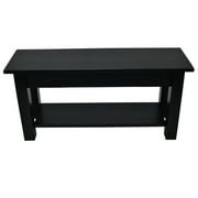 Black Bench with Shelf-48