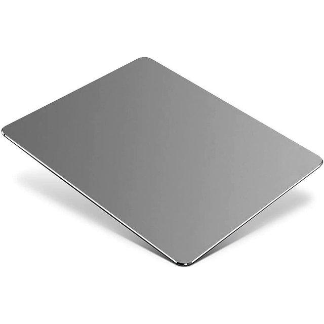 Alfombrilla de ratón de aluminio metálico, alfombrilla de ratón dura fina para oficina y juegos Adepaton CZDZ-ZC110-1