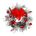 thumbnail image 3 of Christmas Wreath Christmas Decoration Decorative Realistic 20 inch Xmas Wreath Winter Wreath for Wall Party Home Office Decor, 3 of 8