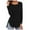 Black, variant on TYGHBN Women's Casual Long Sleeve T Shirt Crewneck with Side Split Fall Pullover Loose Tunic Tops Long Sleeve Womens Shirts Womens Shirts Long Sleeve Womens Athletic Tops Short Sleeve Workout Top