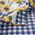 thumbnail image 3 of Barefoot Bungalow Sunflower Floral,Plaid Microfiber/Polyester Throw, 50" x 60", 3 of 4
