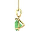 thumbnail image 3 of 2 ct Brilliant Round Cut Solitaire Green Diamond 14k Yellow Solid Gold Everyday Affordable Designer Necklace Pendant with 18" Chain, 3 of 7