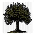 thumbnail image 2 of Ambesonne Tree of Life Shower Curtain, Digital Fruit Tree, 69"Wx84"L, Brown Green, 2 of 4