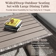 thumbnail image 5 of YODOLLA 7-Piece Patio Funiture Set with 30" Fire Pit Table, Outdoor Furniture Sectional Sofa, PE Rattan Wicker Patio Conversation Set in Gray, 5 of 9