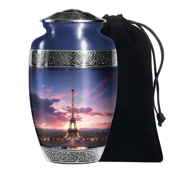 KARYLIZ Eiffel Tower Human Urns For Adult Female Ashes Large Urn For Male Son 10 Inch