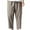 #289-Coffee, variant on Handshe Men's Tapered Ankle-Length Pants with Elastic Waist & Drawstring Pockets Solid Color Casual Comfort