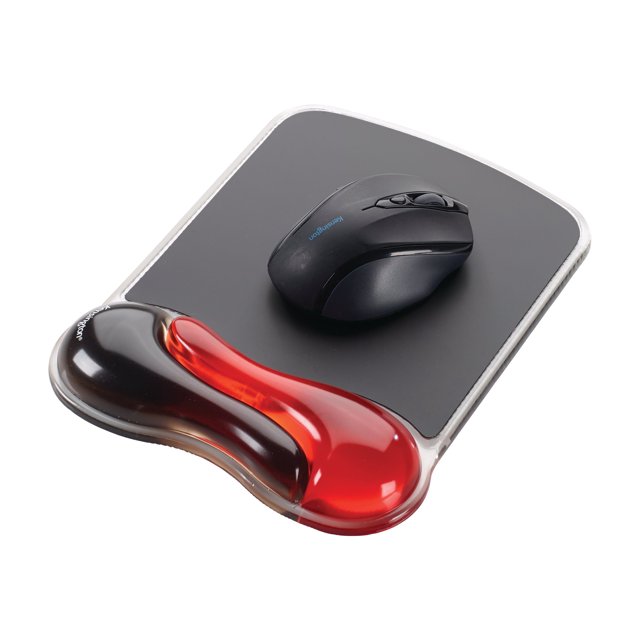 Kensington Duo Gel Mouse Pad - Tapis de Souris avec Oreiller pour Poignet - Rouge