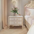 thumbnail image 4 of French light luxury INS wind solid wood bed soft cover art bed simple solid wood double bed My Lux Decor Round, 4 of 5