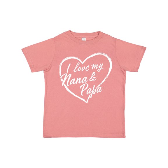 Inktastic I Love My Nana and Papa in White Chalk Heart Boys or Girls Toddler T-Shirt