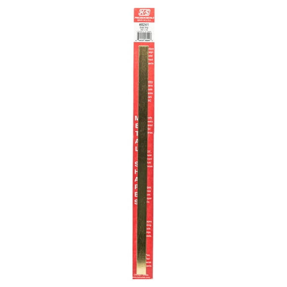 Tira de latón K & S Precision Metals de 30,5 cm x 1,27 cm x 0,8 mm