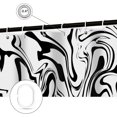 thumbnail image 3 of Black and White Shower Curtain with Cute 72s Retro Boho Hippie Spiral Stripe, Minimal Aesthetic Groovy Art Bath Curtain Modern Abstract Swirl Bathroom Decor Set with Hooks 72X72IN, 3 of 6
