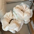 thumbnail image 6 of Double Layer Lace Hair Scrunchies Thick Updos Oversized Scrunchy Elegant Hair Rope Scrunchy Women Ponytail Holder, 6 of 8