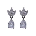 thumbnail image 1 of Aretes De Zirconia Con Diseño De Flor Y Gota, 1 of 3