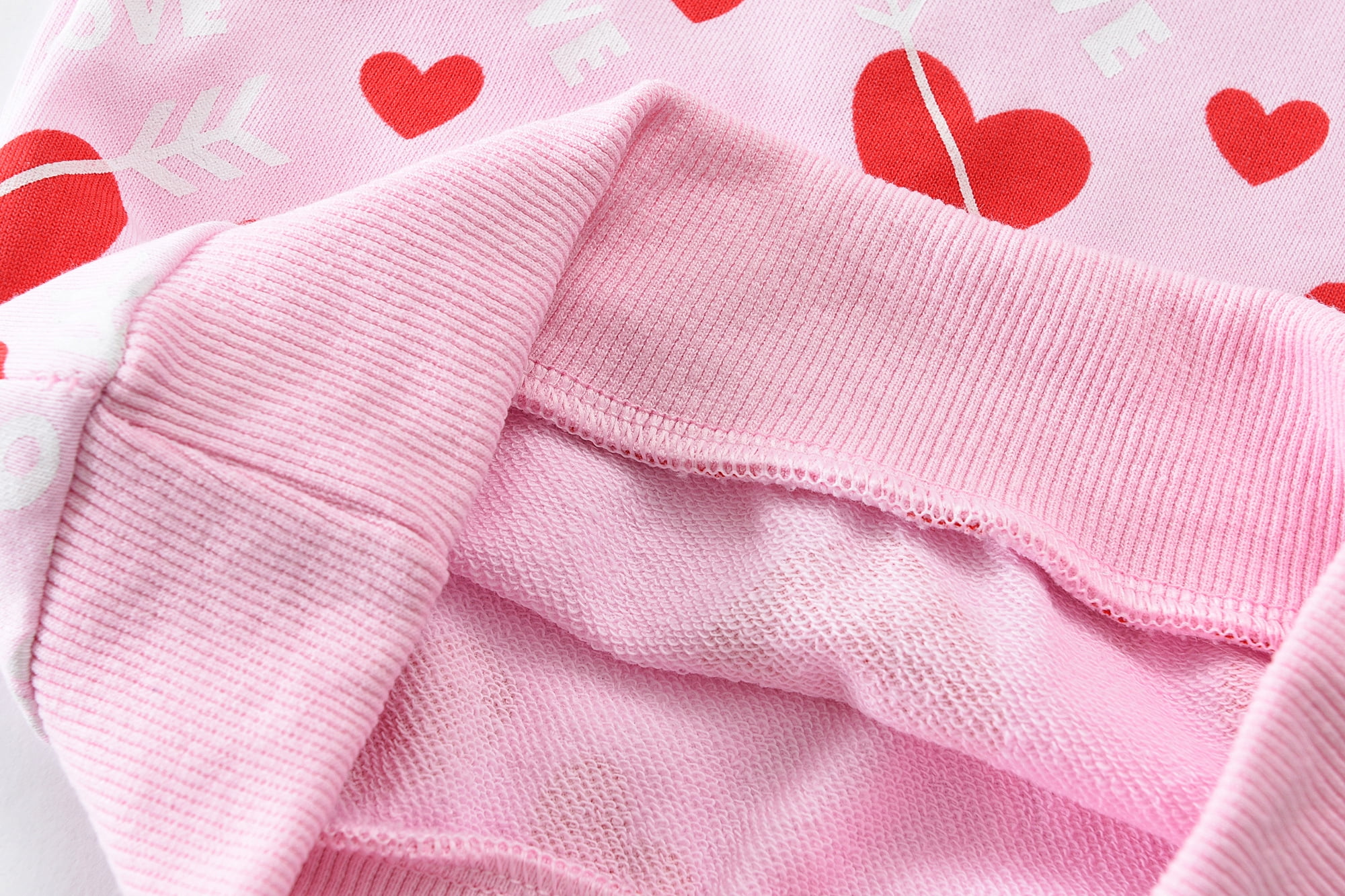 POPTEM Toddler Girls Clothes Set Heart Print Sweatshirts Top and Leggings with Skirt Kids Fall Outfits Pink 5T