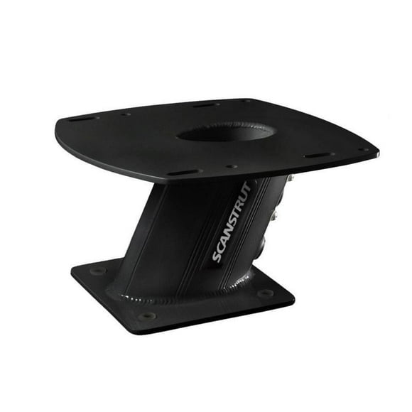 ScanStrut Radar Antenna Mount APT-150-01-BLK PowerTower; AFT Leaning Mount; Black; Aluminum; With DS-30 Deck Seal And Mounting Bolts