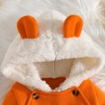 thumbnail image 6 of Busydd Baby Girl Romper 0-9 Months Winter Warm Fleece Rompers Fashion Cute Long Sleeve Hooded Newborn Baby Boy Clothes, 6 of 9