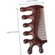 thumbnail image 3 of Peine de madera de dientes anchos para cabello grueso, herramienta de madera natural para masajear el cuero cabelludo y desenredar el cabello., 3 of 5