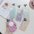 thumbnail image 2 of Magnetic Series Designed for iPhone Case,[Compatible with MagSafe&Wireless Charging][Military Drop & Camera Lens Protection],Clear Glitter Sequin Shockproof Cover (Red,iPhone 15), 2 of 7