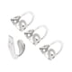 thumbnail image 2 of Púas ajustables para 3 dedos + 1 púa para el pulgar Púa para guitarra acústica Banjo (Plata) Ndcxsfigh  Nuevos Originales, 2 of 6