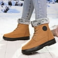 thumbnail image 3 of Womens Winter Boots Lace up Snow Ankle Booties Non Slip Combat Work Boot for Hiking Walking Camping, 3 of 9