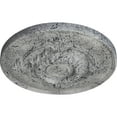 thumbnail image 3 of Ekena Millwork 13 3/4"OD x 1"P Monique Ceiling Medallion (Fits Canopies up to 3 3/4"), Hand-Painted Ultra Pure White Crackle, 3 of 6