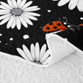 thumbnail image 5 of Erosebridal Vintage Bug Ladybug Quilt Full,Kawaii Daisy Floral Full Bedspread Sets,Black Gray,3pcs,1 Coverlet and 2 Pillowcases, 5 of 7