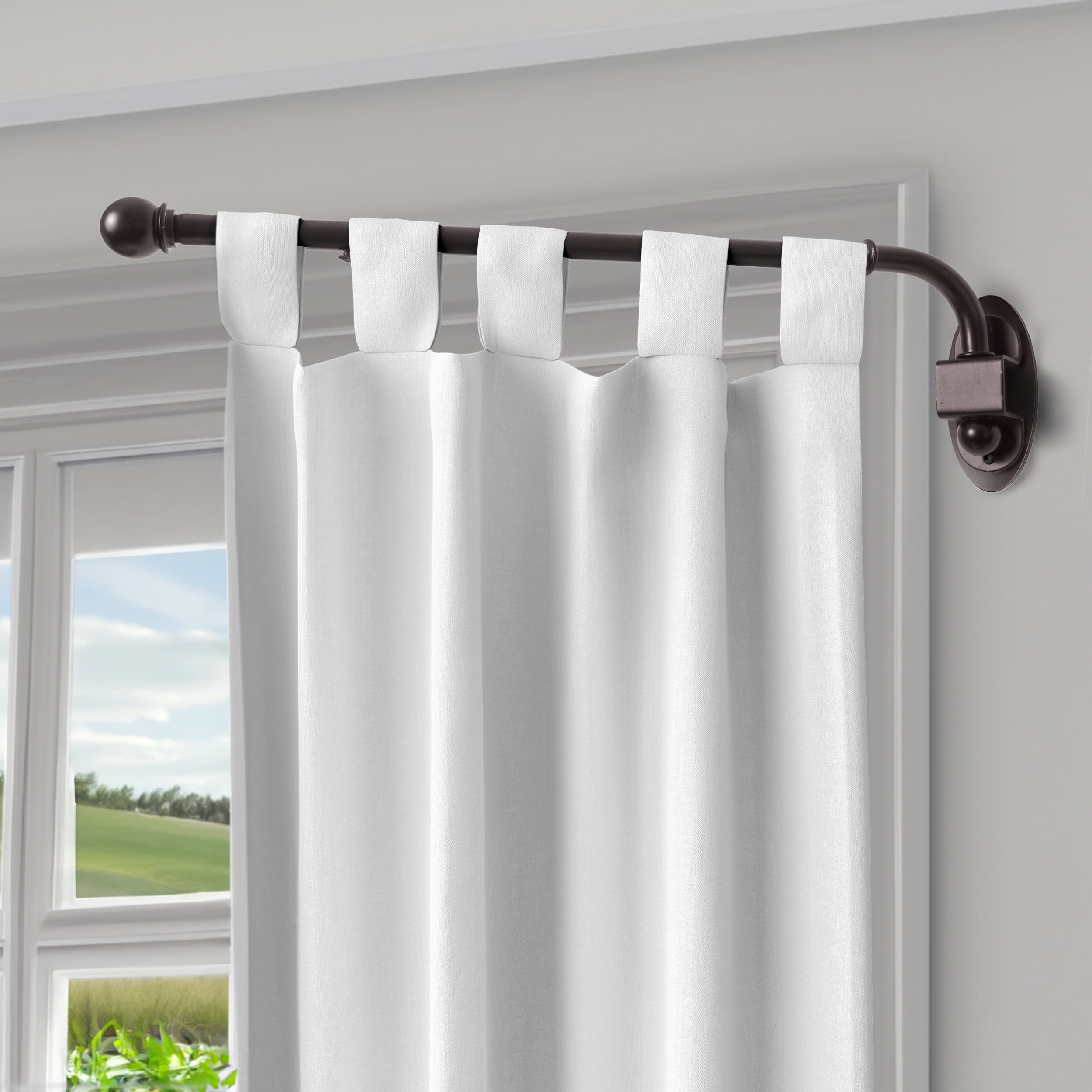 MERIVILLE 14"-24" Swing Arm Curtain Rod, 1/2" Diameter, Oil-Rubbed Bronze, 2 Pieces