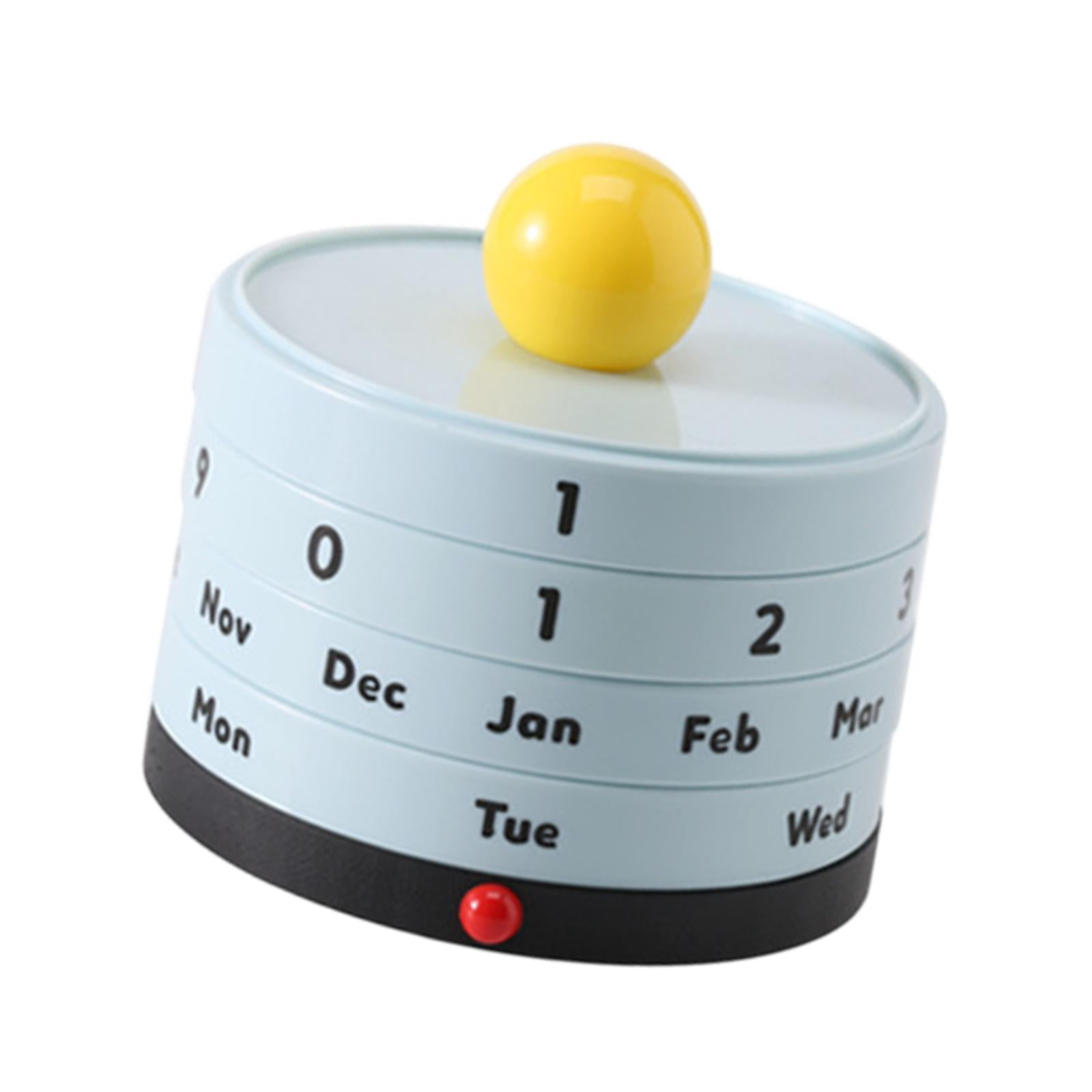Zxpjkyu Desk Calendar Perpetual Calendar Desktop Accessory Small Cute Decoration Modern blue