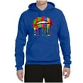 thumbnail image 2 of Wild Bobby, Colorful Painted Lip, Streetwear, Unisex Graphic Hoodie Sweatshirt, Royal, XX-Large, 2 of 5
