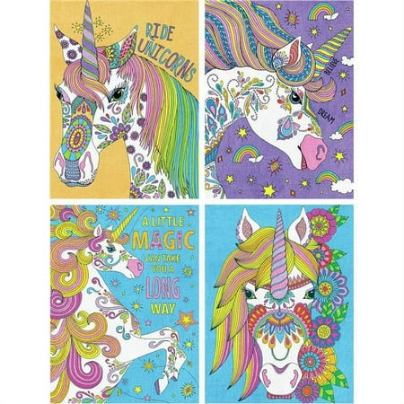 UPC: 0088677916732 | PencilWorks Unicorn Magic  Pencil by Number  Set of 4 Designs  Ages 8 and up