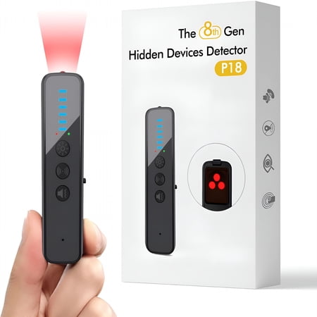 GJX Upgraded Hidden Camera Detector Ai Powered Anti Spy Device,Gps Tracker & Bug Detector,Portable Rf Signal Scanner for Hotels,Travel,Home & Office (Black)
