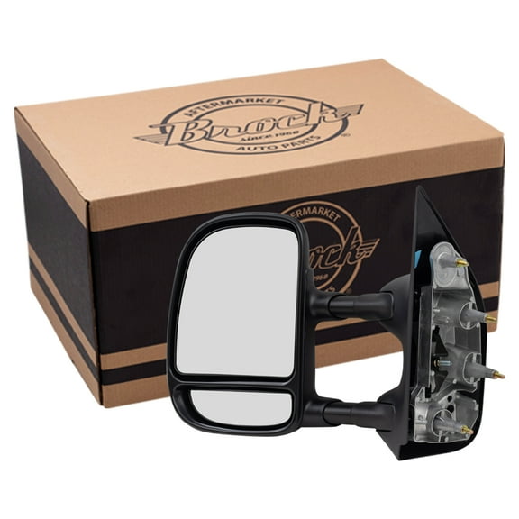 Brock Manual Tow Mirror for 2003-2014 E-150 Extendable Left 7C2Z17683DA 2003-2005 E-150 Club Wagon