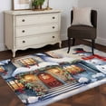 thumbnail image 3 of 3'x5' Area Rugs, Christmas Indoor Outdoor Area Rug for Living Room Bedroom, Xmas Snowman Winter Snowflake Farmhouse Washable Bathroom Rugs Kitchen Floor Carpet Mats Home Decor Aesthetic, 3 of 8