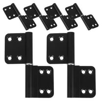 Phenofice Heavy Duty Aluminum Hinges, Black Detachable for Bathroom, Smooth Matte Finish