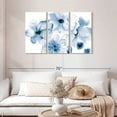 thumbnail image 2 of Elephant Stock Flowering Blue Wall Art - Horizontal Multi Panel Canvas - Living Room Wall Decor - Floral And Botanical Multi Panel - Black And White Decor By Victoria Brown - 45" x 28", 2 of 8