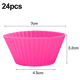 thumbnail image 2 of Mini soportes para cupcakes de silicona, miniforros para cupcakes, vasos para pastelería y postre, paquete de 24, 2 of 5