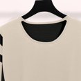 thumbnail image 4 of MDUKONU Women's Trousers Suit With Round Neck Top And Wide Leg Pants For Effortless Style Beige One Size, 4 of 9